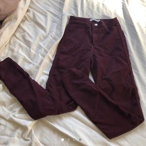 Maroon easy jeans